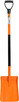 Лопата совковая Flo с повышенным бортом с металлическим черенком (35863)