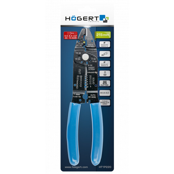 Щипцы для зачистки проводов HOEGERT 215 (HT1P220) изображение 3