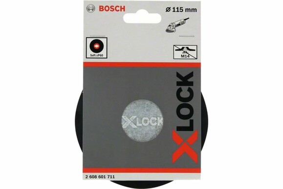 Тарілка опорна із затискачем Bosch X-LOCK м'яка 115 мм (2608601711) фото 2