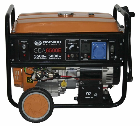 Бензиновий генератор DAEWOO GDA6500E фото 3