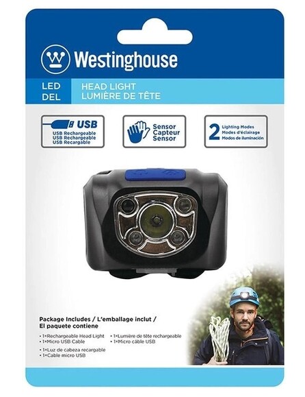 Ліхтар налобний Westinghouse WF71 акумуляторний з сенсором (WF71-DB) фото 2