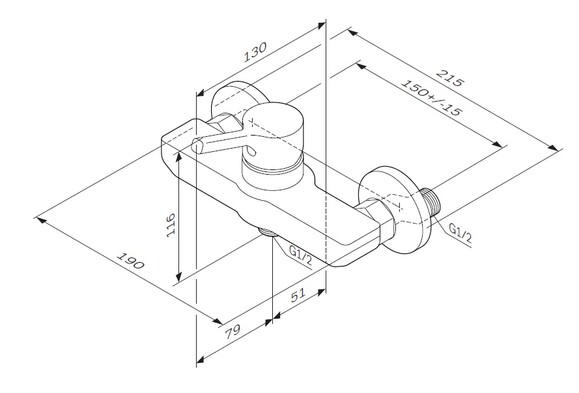 Смеситель для душа AM.PM X-Joy F85B20000 изображение 5