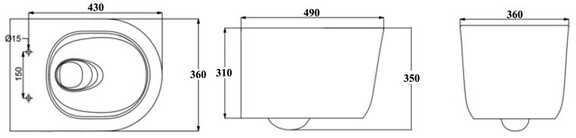 Унитаз подвесной безободочный Devit Style с крышкой soft-close (320150) изображение 5
