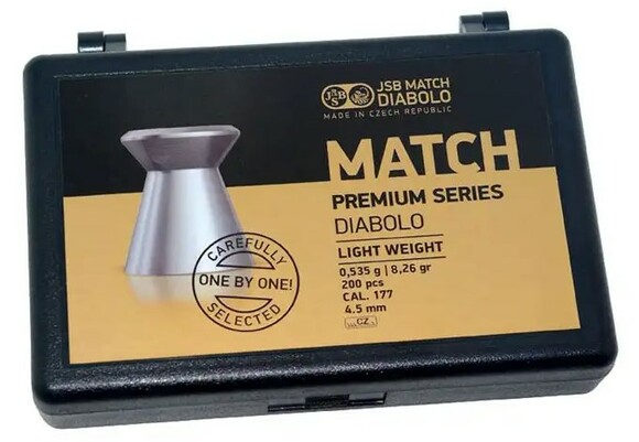 Пули пневматические JSB Match Premium HW, калибр 4.5 мм, 200 шт (1453.05.43)
