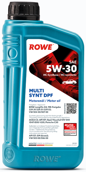 Моторна олива ROWE HighTec Multi Synt DPF SAE 5W-30, 1 л (20125-0010-99)