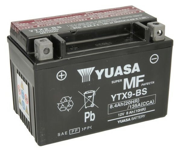 

Мото аккумулятор Yuasa (YTX9-BS)