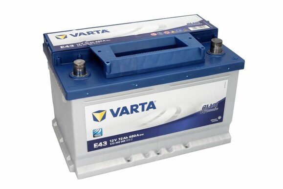 Акумулятор Varta Blue Dynamic Е43 12V 72Ah 680A (B572409068) фото 2