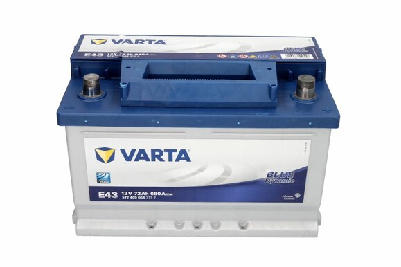 Аккумулятор Varta Blue Dynamic Е43 12V 72Ah 680A (B572409068) изображение 3