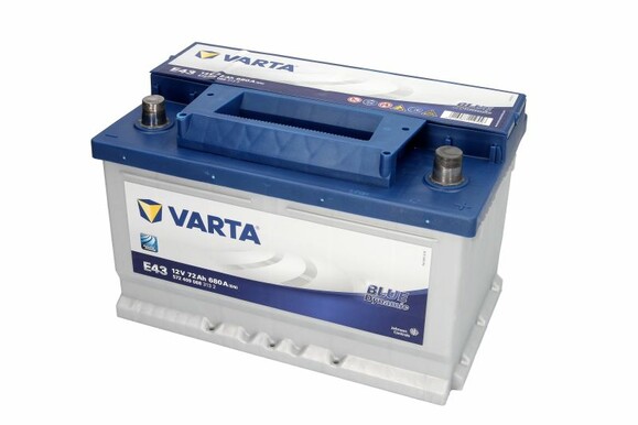 Акумулятор Varta Blue Dynamic Е43 12V 72Ah 680A (B572409068)
