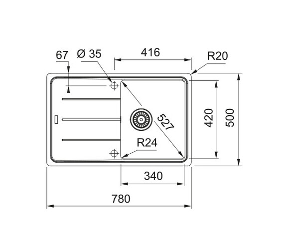 Мойка кухонная Franke Basis BFG 611-78 (сахара) (114.0258.031) изображение 2