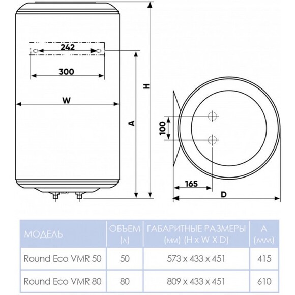 Бойлер Atlantic ROUND ECO VMR 80 (951276) изображение 8