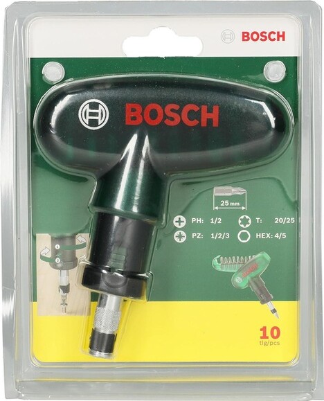 Отвертка с набором бит Bosch 10 шт. (2607019510) изображение 3