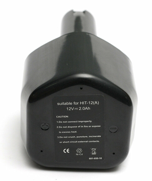 Акумулятор PowerPlant для шурупокрутів та електроінструментів HITACHI GD-HIT-12 (A), 12 V, 2 Ah, NICD (DV00PT0037) фото 2