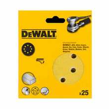 Шліфшкурка самоклеюча DeWALT 120 d=150 мм для ексцентрикових шліфмашин DW 443/ES5 25шт. (DT3135XM)