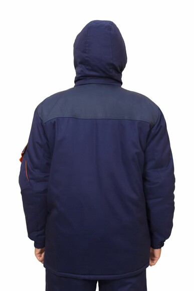 Куртка робоча утеплена Free Work Алекс темно-синя з помаранчевим р.56-58/3-4/XL (64739) фото 2