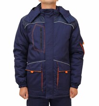 Куртка робоча утеплена Free Work Алекс темно-синя з помаранчевим р.56-58/3-4/XL (64739)