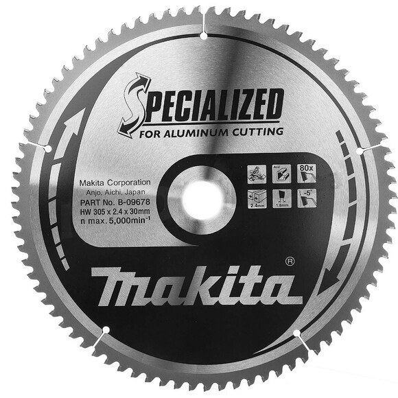 Пильний диск Makita Specialized по алюмінію 305х30мм 80Т (B-09678)