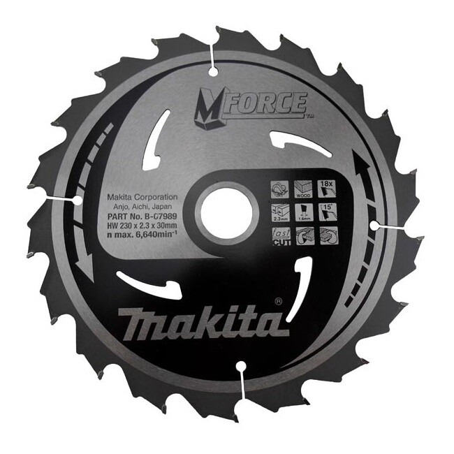 

Пильный диск Makita MForce по дереву 230x30 мм 18Т (B-07989)