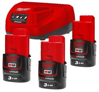 

Енергокомплект Milwaukee M12 NRG-303 (4933459207)