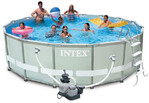 Каркасный бассейн Intex, 549x132 см (фильтр-насос 6 000 л/час, лестница, подстилка, тент) (26330)