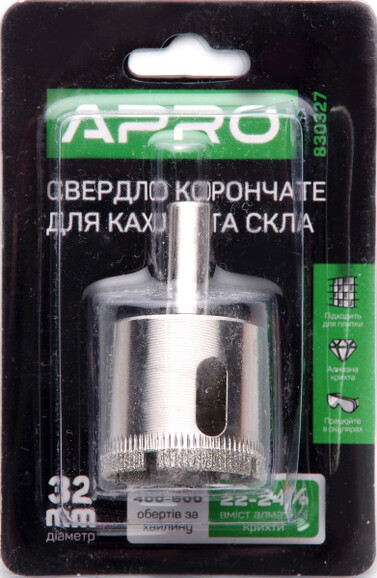 Алмазное сверло трубчатое APRO 32 мм (830327) изображение 3