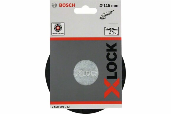 Тарелка опорная с зажимом Bosch X-LOCK средняя 115 мм (2608601712) изображение 2