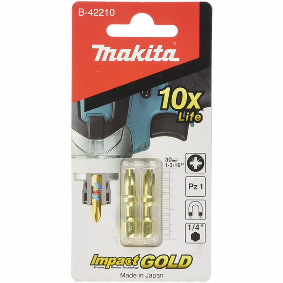 Торсионная бита Makita Impact Gold PZ1 30 мм (B-42210) изображение 2