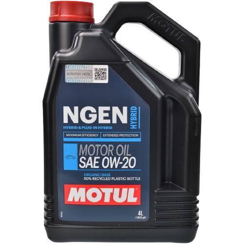 

Моторное масло Motul NGEN Hybrid SAE 0W-20, 4 л (111902)