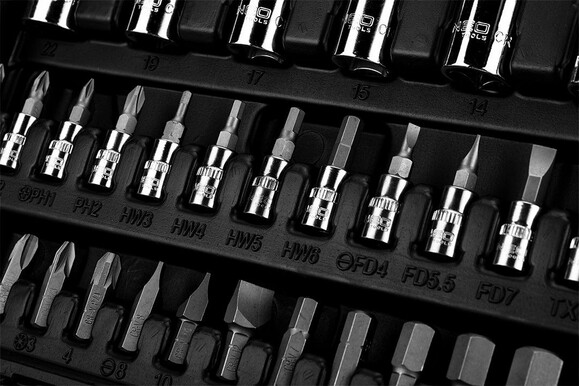 Набор торцевых головок Neo Tools 1/2, 1/4, 110 шт (10-066) изображение 4