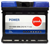 Автомобільний акумулятор Vesna Power 12В, 45 Аг (415 445)