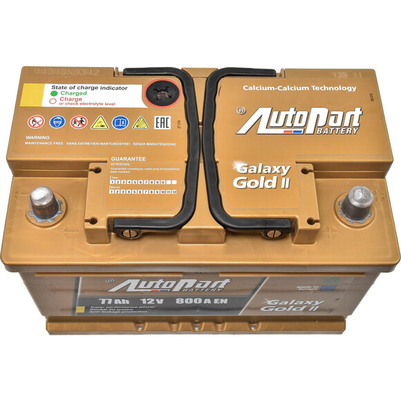 Автомобільний акумулятор AutoPart Galaxy Gold Ca-Ca 12В, 77 Аг (ARL077-GG0) фото 2