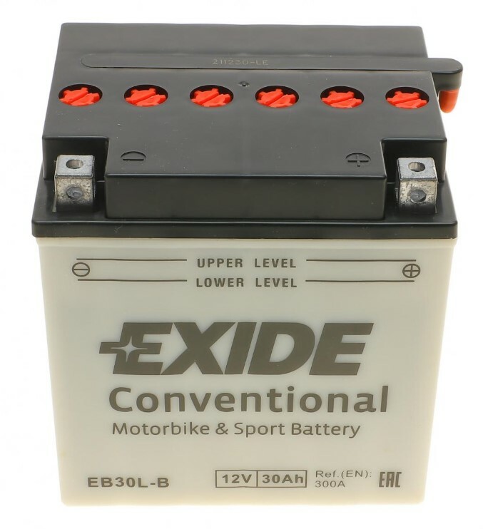 

Аккумулятор EXIDE EB30L-B, 30Ah/300A