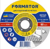 Відрізний диск по металу FORMATOR, 125х2.0х22.2 мм (4112520)