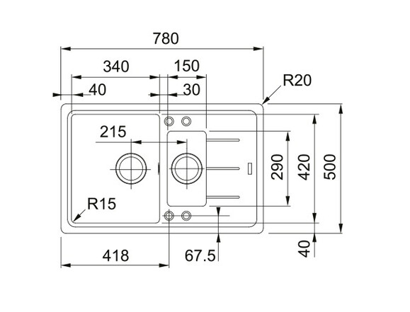 Мийка кухонна Franke Basis BFG 651-78 (бежевий) (114.0272.633) фото 2