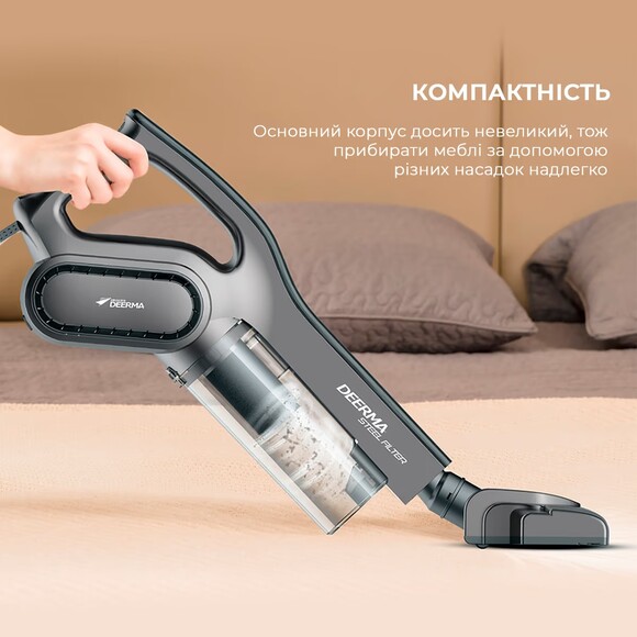 Пилосос Deerma Stick Vacuum Cleaner Cord Gray (DX700S) фото 8