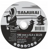 Диск шлифовальный SAMURAY 180х22.23 мм, t= 6.4 мм по металлу (60V080)
