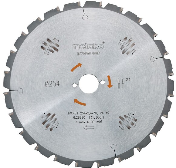 Пильный диск Metabo 190x30, HW/CT 16FZ/FA (628006000)