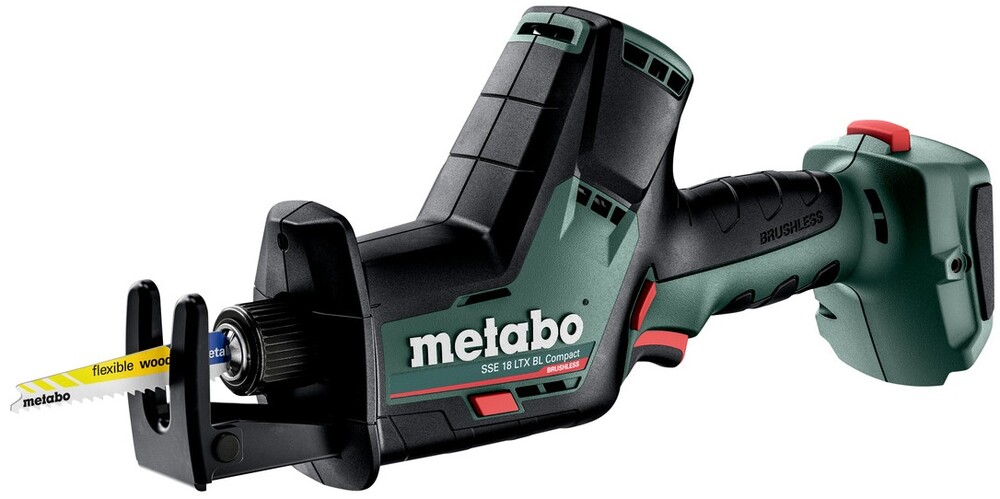 

Аккумуляторная сабельная пила Metabo SSE 18 LTX BL Compact Каркас (602366850) (без аккумулятора и ЗУ)