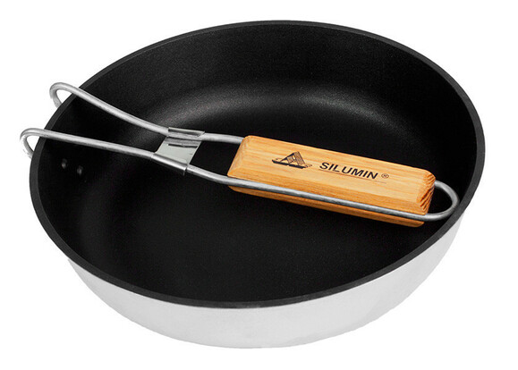 Сковорода походная Силумин БЛС24 с ручкой, с антипригарным покрытием (4820149873541) изображение 4