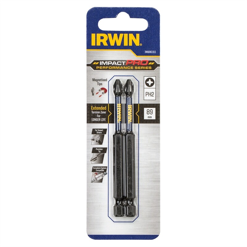 

Биты Irwin Impact Pro Perf 89мм PH2 2шт (IW6061311)