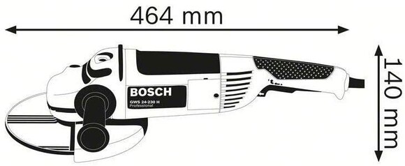 Угловая шлифмашина Bosch GWS 24-230 H (0601884L03) изображение 2