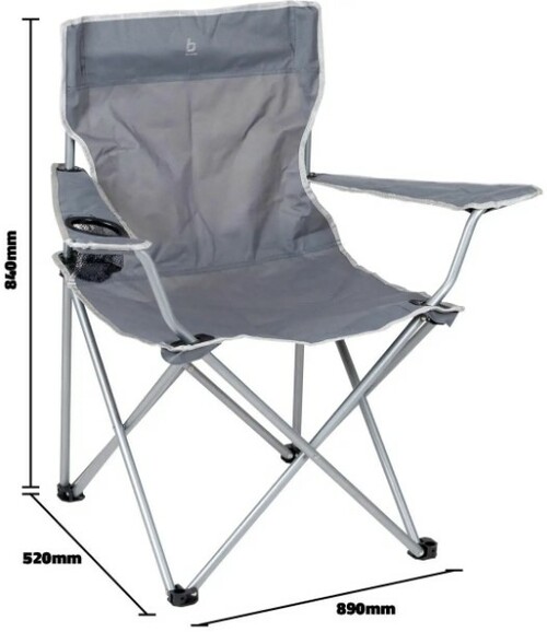 Кресло раскладное Bo-Camp Foldable Compact Grey (1267192) изображение 5
