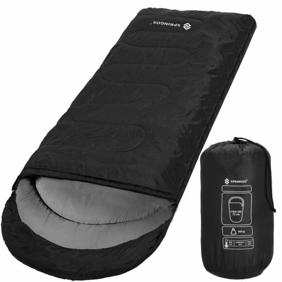 Спальный мешок Springos Black/Grey (CS0042) изображение 4