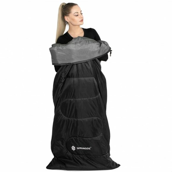 Спальный мешок Springos Black/Grey (CS0042) изображение 6