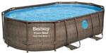Каркасный бассейн Bestway, 488х305х107 см (фильтр-насос 3 028 л/час, дозатор, лестница, тент) (56946)