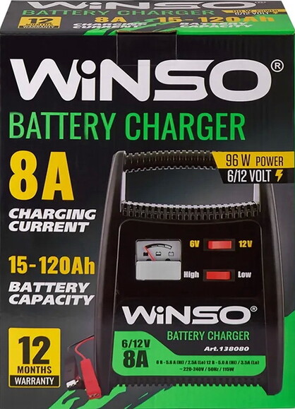 Зарядное устройство Winso 138080 6/12 В (66003) изображение 6