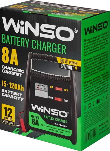 Зарядное устройство Winso 138080 6/12 В (66003) изображение 7