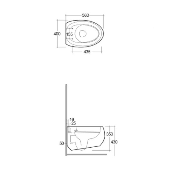 Унитаз подвесной RAK Ceramics CLOUD с сидением Soft Close (CLOSC391500) изображение 4