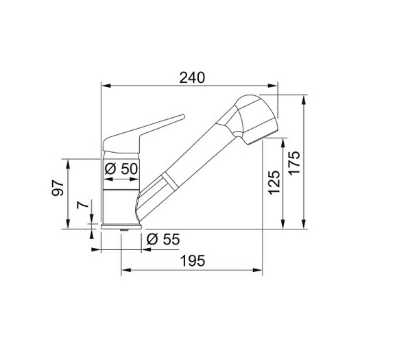 Смеситель Franke Novara Plus (хром) (115.0347.111) изображение 2