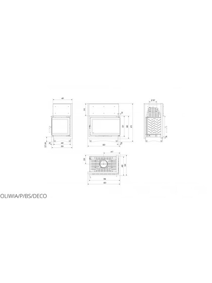 Камінна топка Kratki OLIWIA 18 DECO (OLIWIA/P/BS/DECO) фото 4